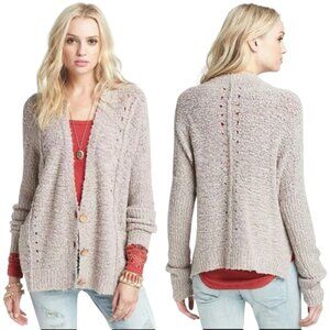 Free People Brown Fall Friend Cardigan Sweater Size XS 41353